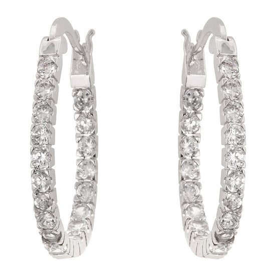 Everyday Inside-Out CZ Hoop Earrings