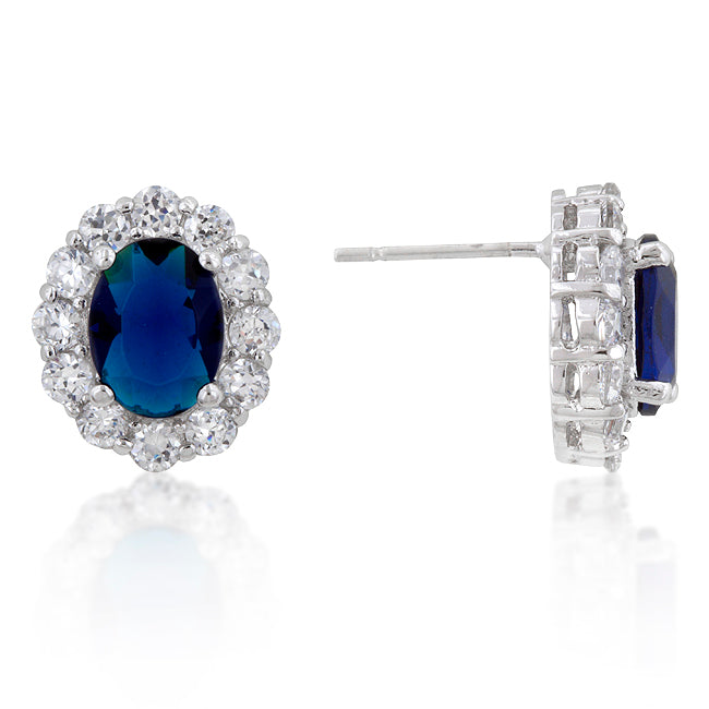 Royal Blue Wedding Sapphire Earrings