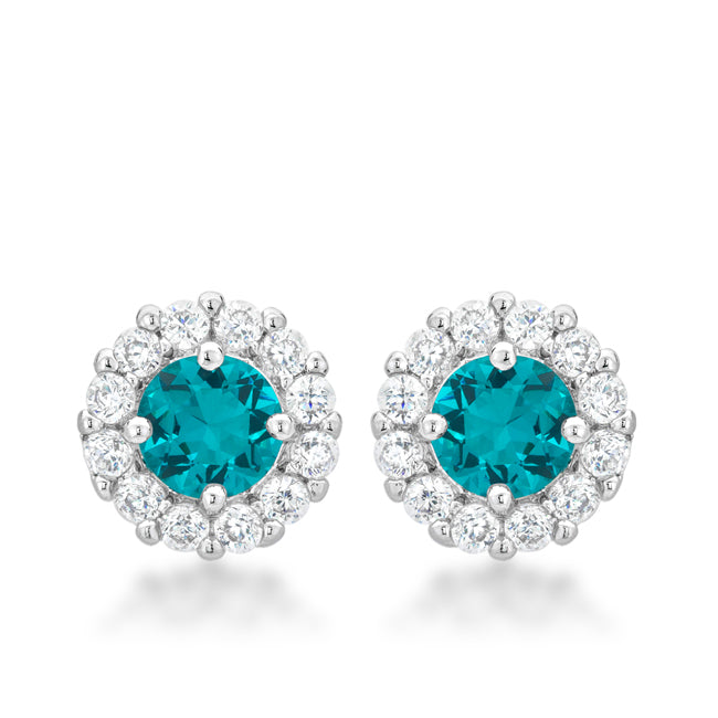 Beautiful Aqua Bella Bridal Earrings
