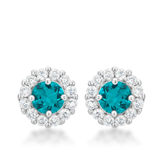Beautiful Aqua Bella Bridal Earrings