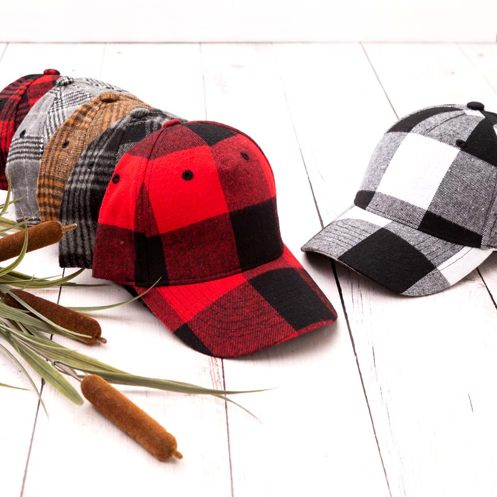Fall Plaid Ball Cap