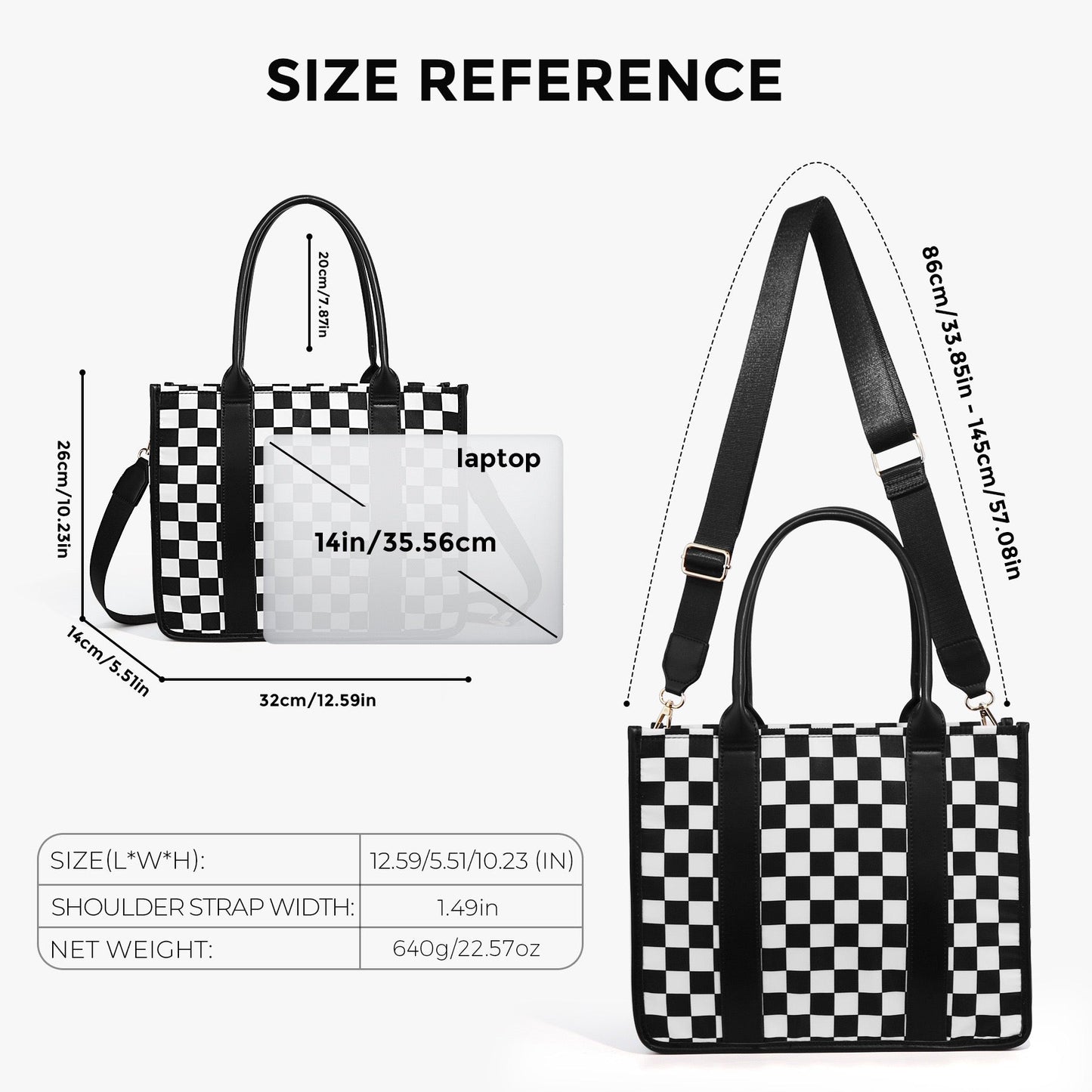 Dallas Checkered Tote Bag