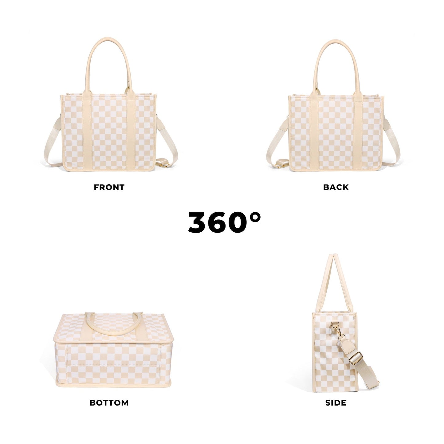 Dallas Checkered Tote Bag