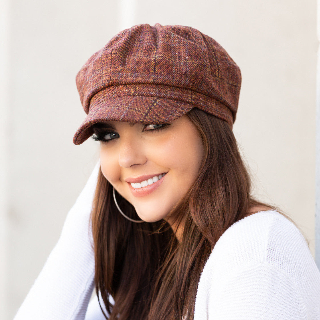 Tweed Newsboy Hat