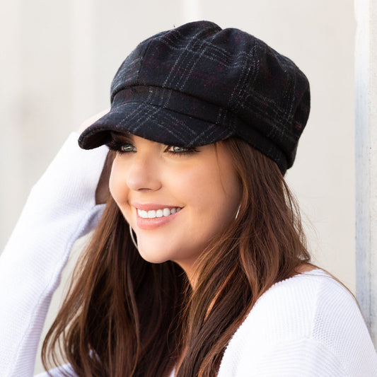 Tweed Newsboy Hat