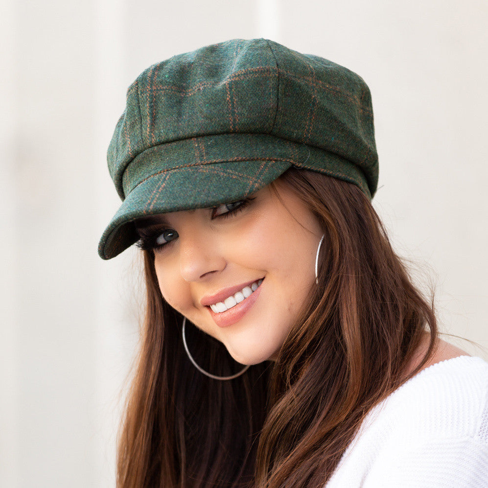 Tweed Newsboy Hat