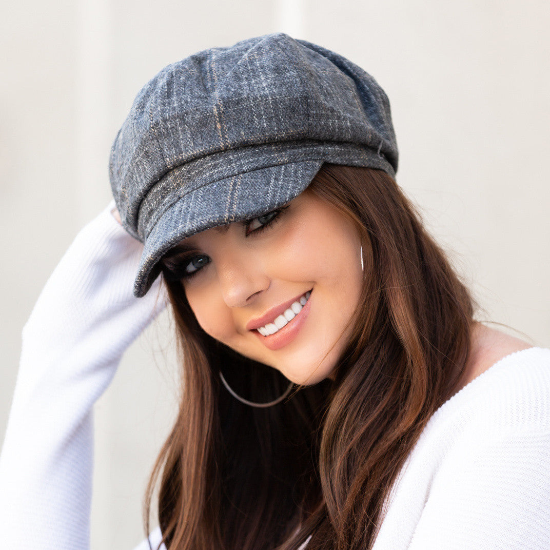 Tweed Newsboy Hat