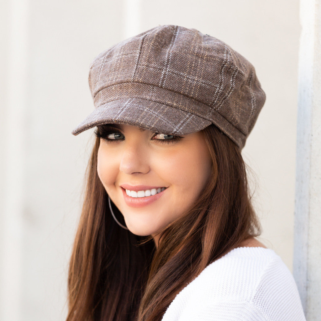 Tweed Newsboy Hat