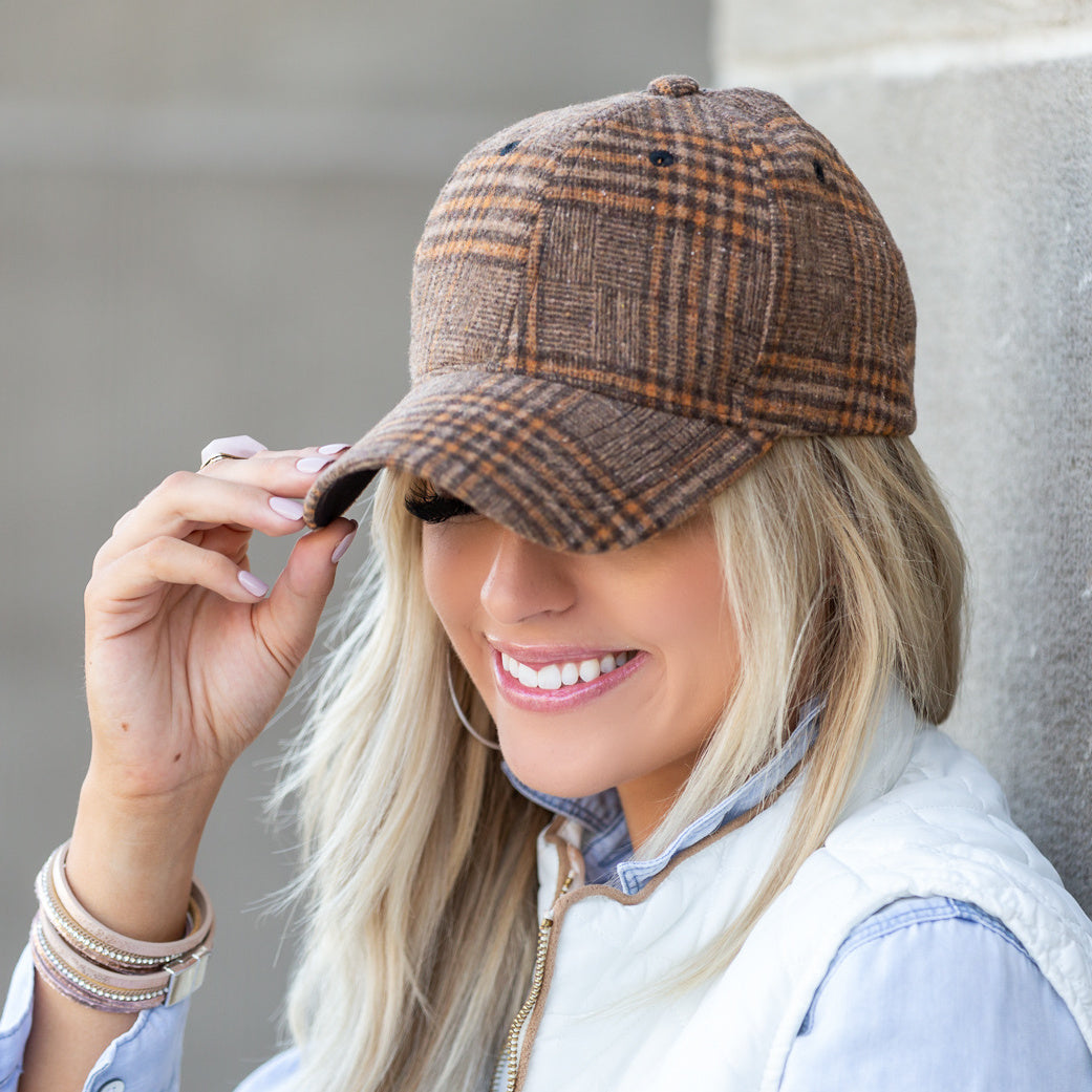 Fall Plaid Ball Cap