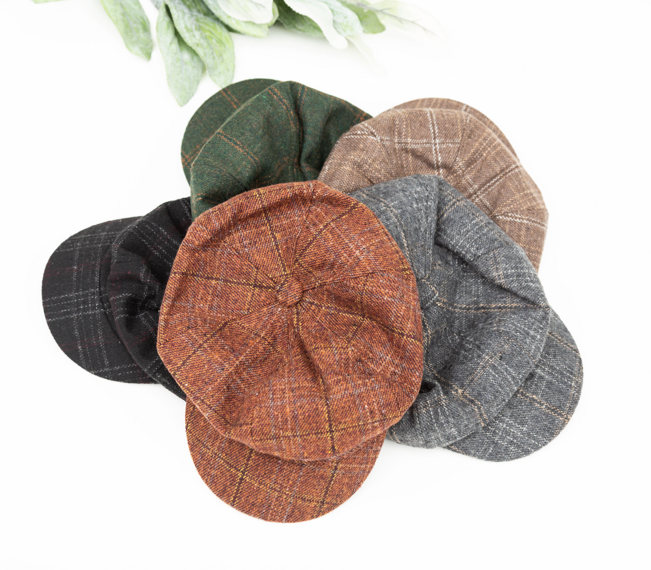 Tweed Newsboy Hat