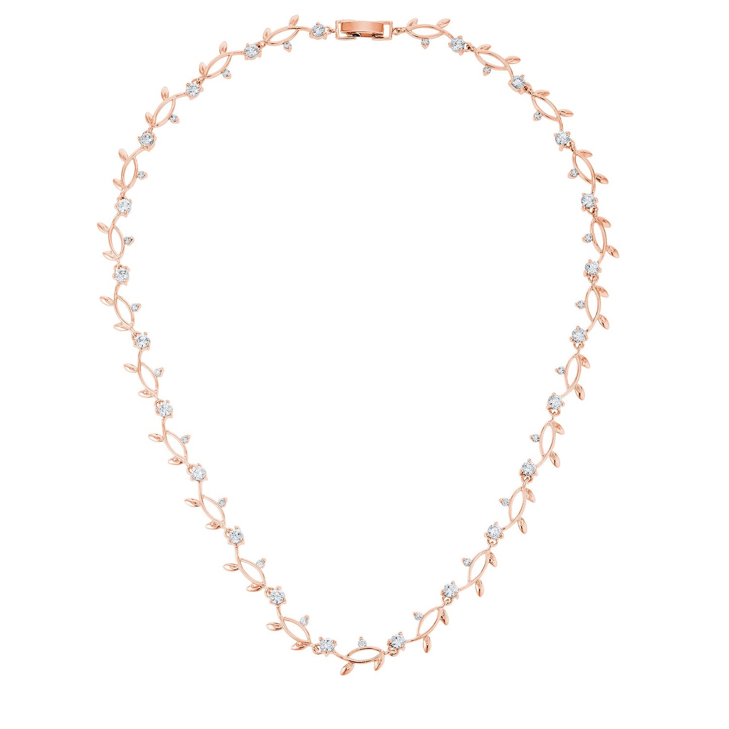 Elegant 18K Rose Gold Plated Vineyard Necklace
