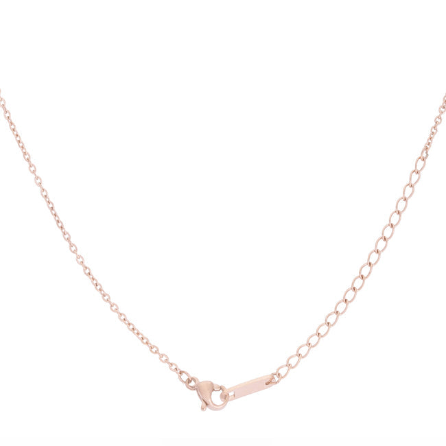Rose Gold Stainless Steel Arrow Necklace