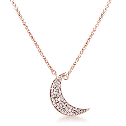 To the Moon and Back Pave CZ Necklace