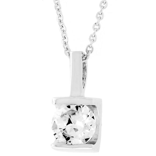 Beautiful 8mm Zircon Pendant Necklace