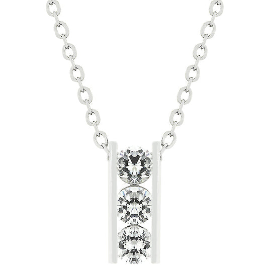 Triplet Cubic Pendant Necklace
