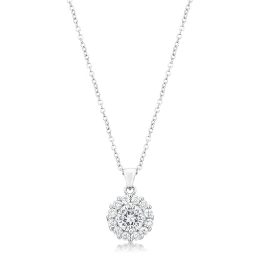 Bella Bridal Pendant Necklace in Clear