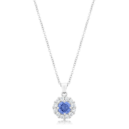 Beautiful Bella Bridal Light Purple Pendant Necklace
