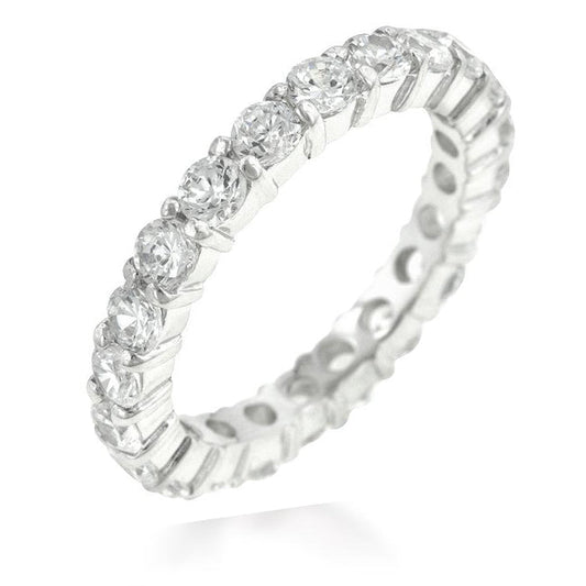 Rhodium Finish Jessica Eternity Band