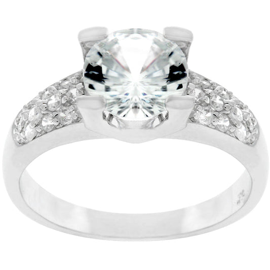 Classic Clear CZ Engagement Ring