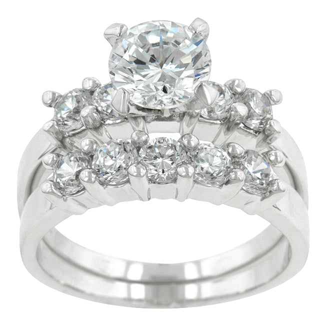 Classic Cubic Zirconia Wedding Set