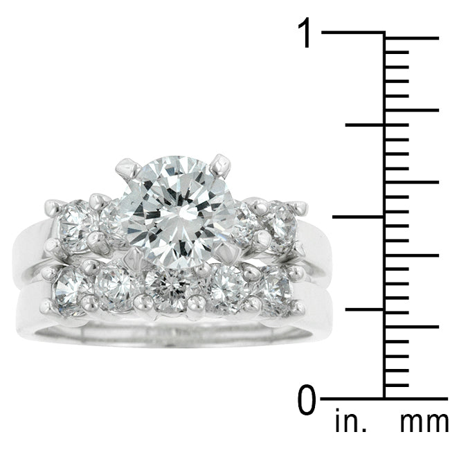 Classic Cubic Zirconia Wedding Set