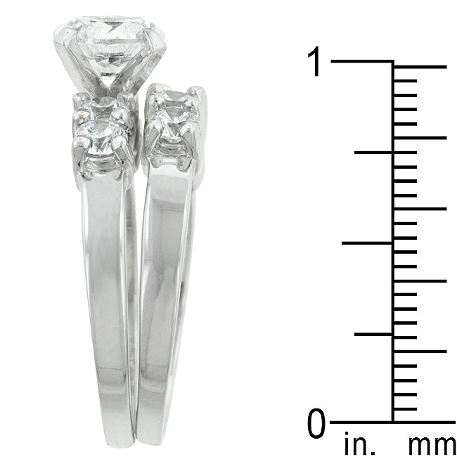 Classic Cubic Zirconia Wedding Set