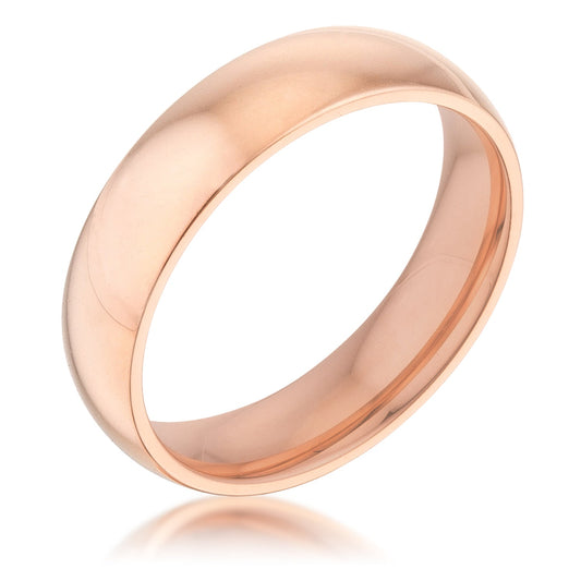 5mm Rose Gold Stainless Steel Band Ring