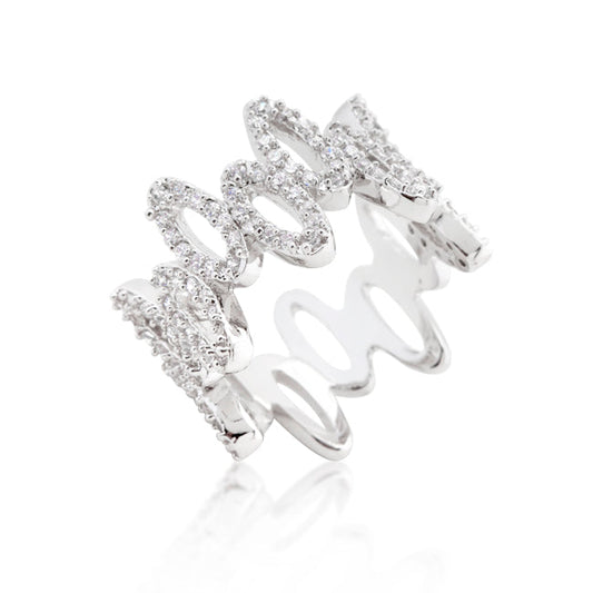 Modern Cubic Zirconia Oval Fashion Ring