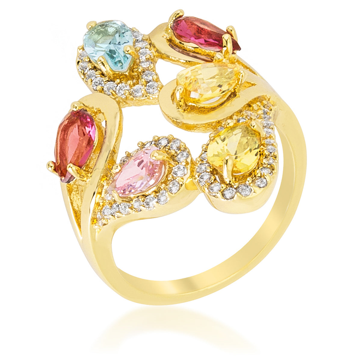 Beautiful Multi-Color Cocktail Ring
