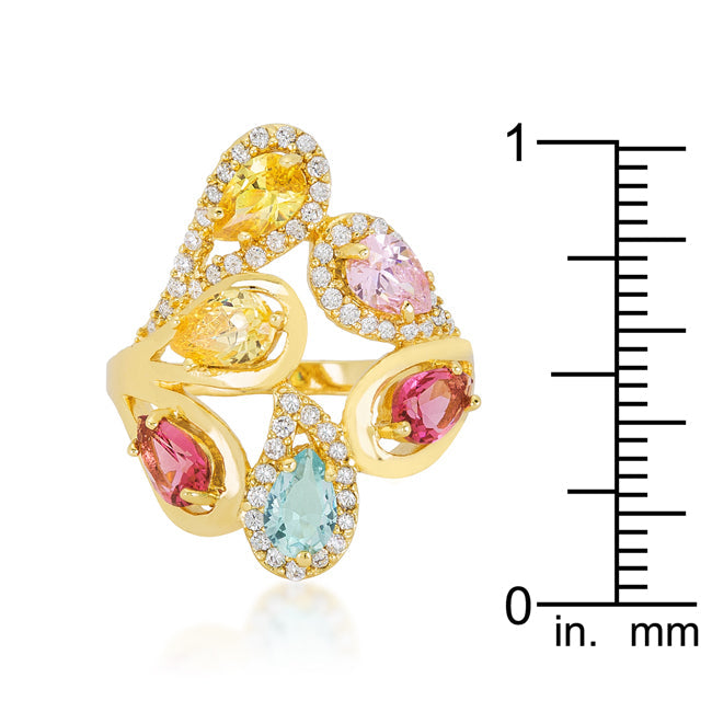 Beautiful Multi-Color Cocktail Ring