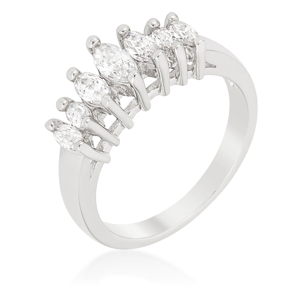 Graduated Marquise CZ Anniversary Band