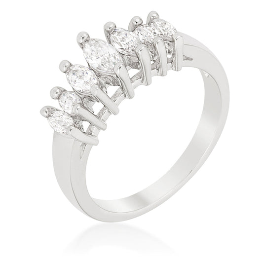 Graduated Marquise CZ Anniversary Band