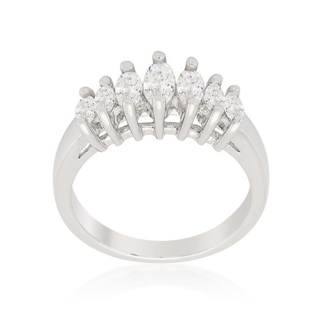 Graduated Marquise CZ Anniversary Band