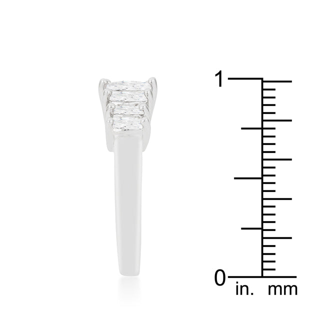 Graduated Marquise CZ Anniversary Band