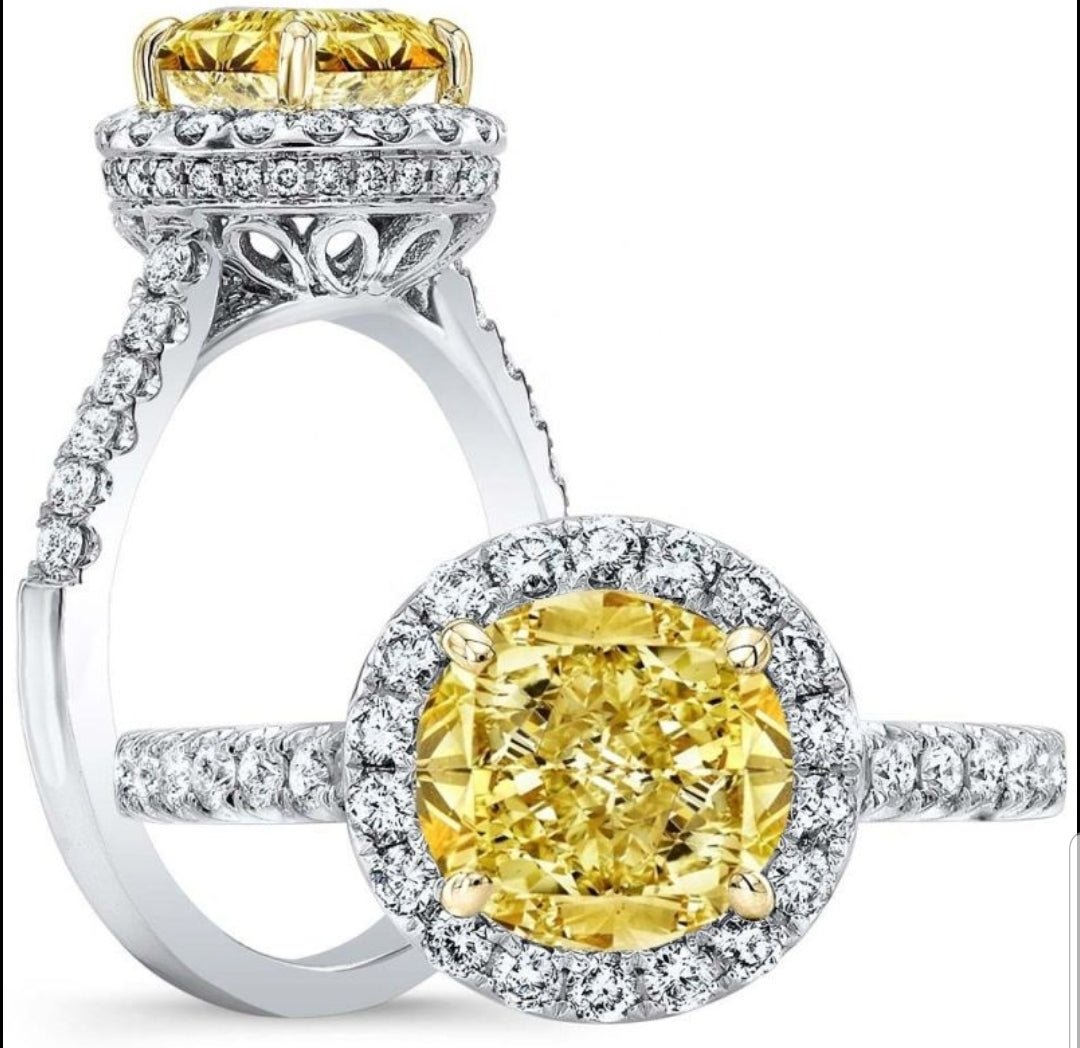 Classic Round Cubic Zirconia Halo Engagement Ring Sterling Silver
