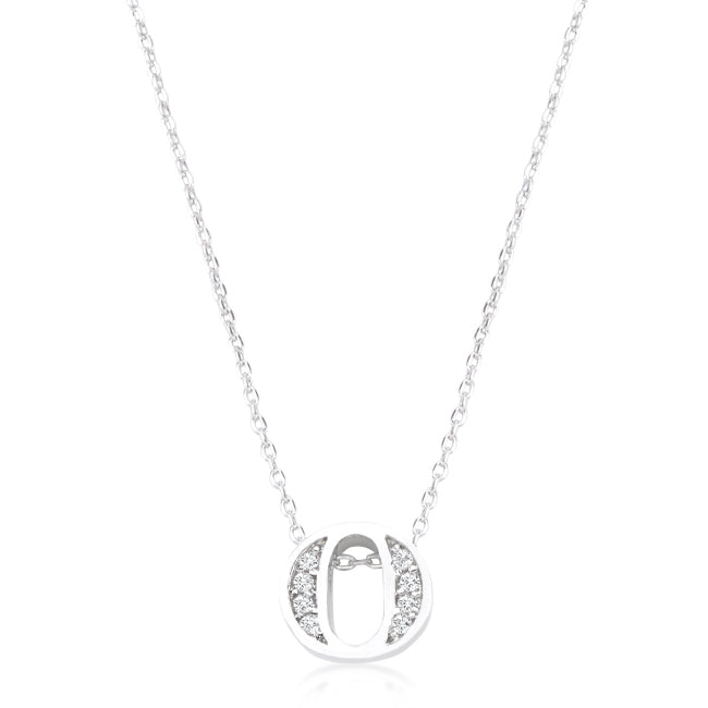 Classic Pave Initial O Pendant