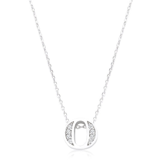 Classic Pave Initial O Pendant