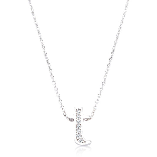 Classic Pave Initial T Pendant