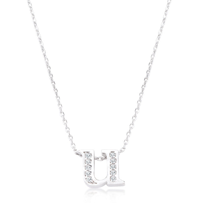 Classic Pave Initial U Pendant