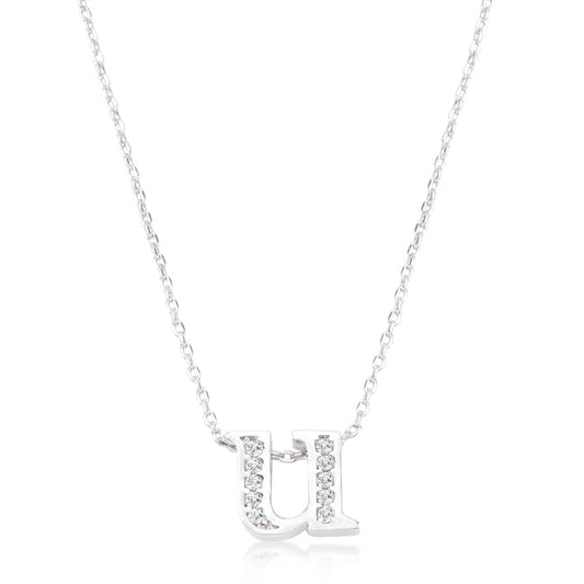 Classic Pave Initial U Pendant
