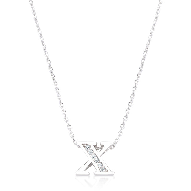 Classic Pave Initial X Pendant