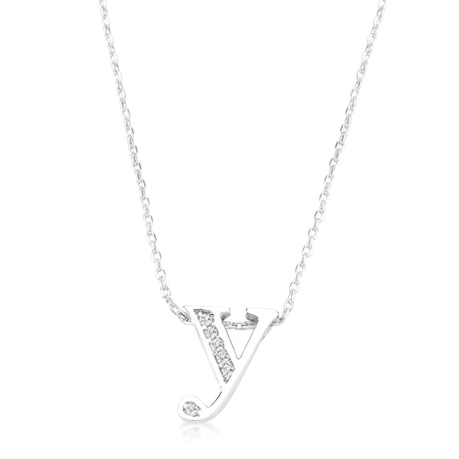 Classic Pave Initial Y Pendant