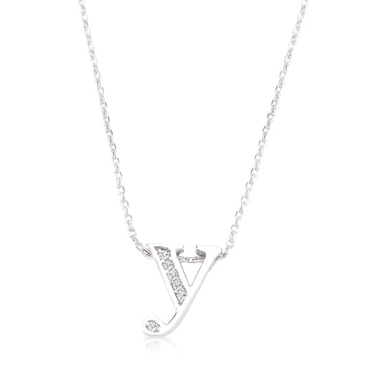 Classic Pave Initial Y Pendant