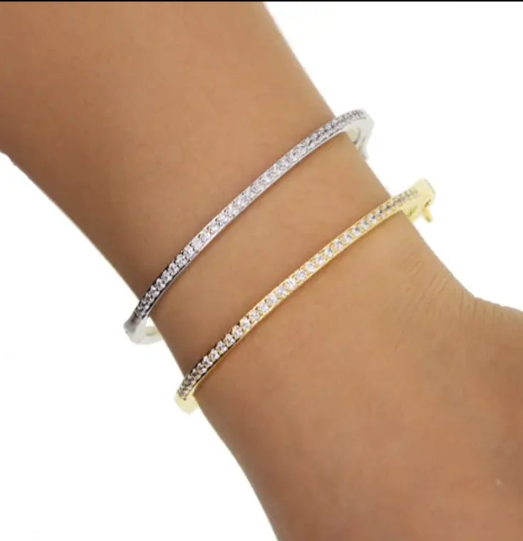 Stackable Cubic Zirconia Bracelet Bangle