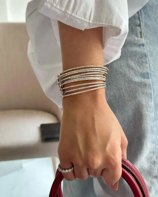 Stackable Cubic Zirconia Bracelet Bangle