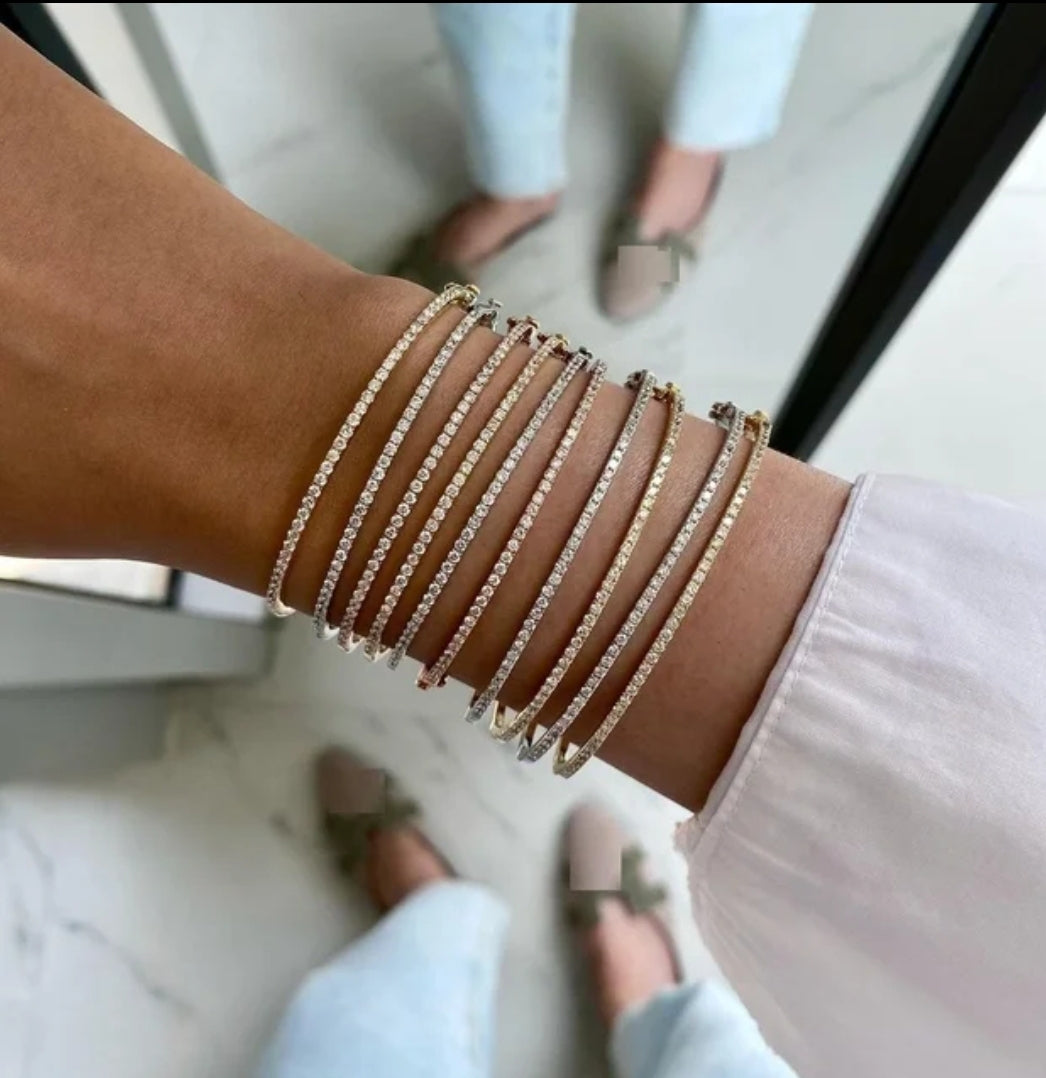 Stackable Cubic Zirconia Bracelet Bangle