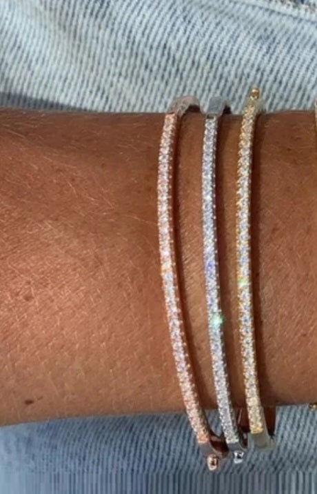 Stackable Cubic Zirconia Bracelet Bangle