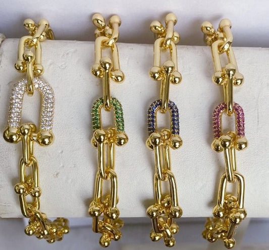 Cubic Zirconia Saddle Bracelet