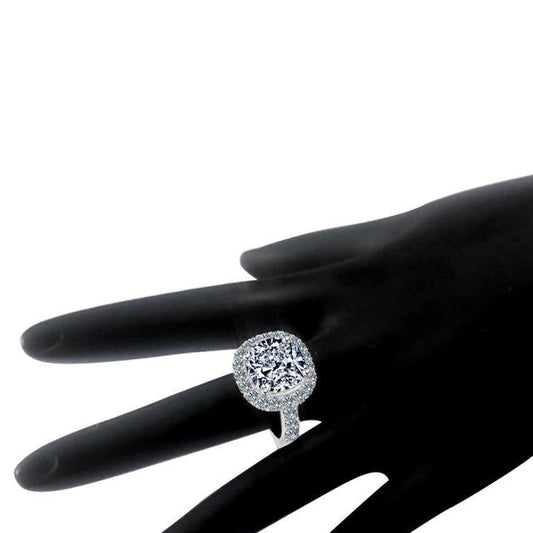 Vintage Style 12CT Cushion  Cubic Zirconia Ring