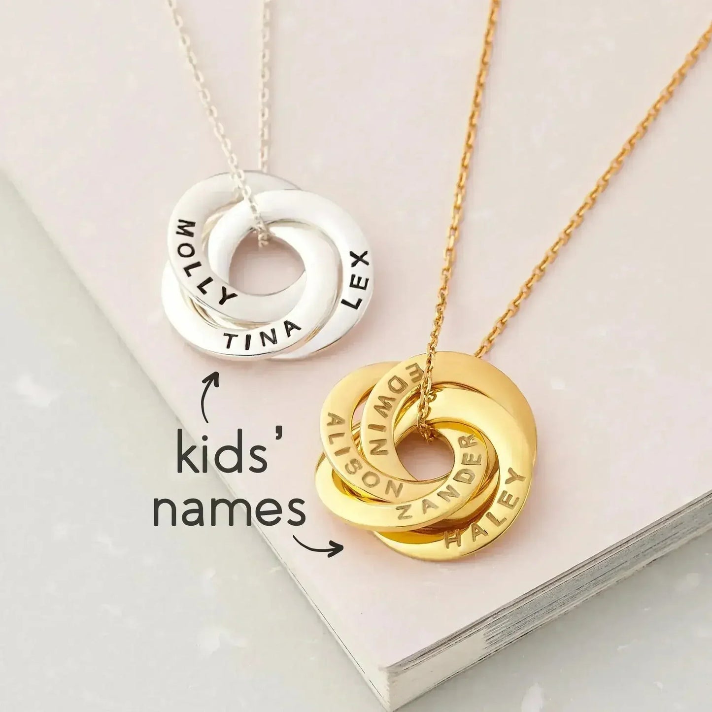 Personalized Mom Jewelry, Kids Names Necklace, Grandmothers Necklace